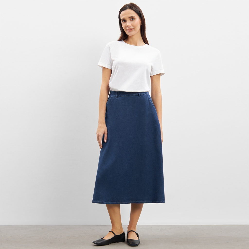 LauRie Asta kjol, medium blue denim